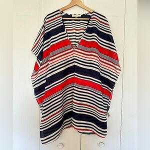 Francesca’s Women’s Summer Beach Cover-Up One-Piece Striped Size S/M NWOT